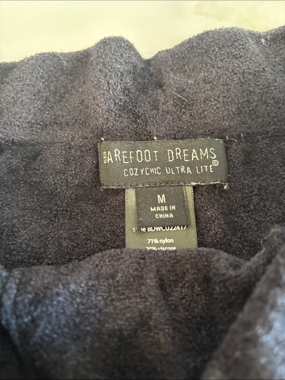 Barefoot Dreams black Terry Lounge Shorts with Drawstring - Picture 2 of 3